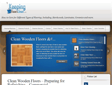 Tablet Screenshot of keepingfloorsclean.com